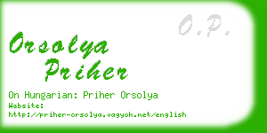 orsolya priher business card